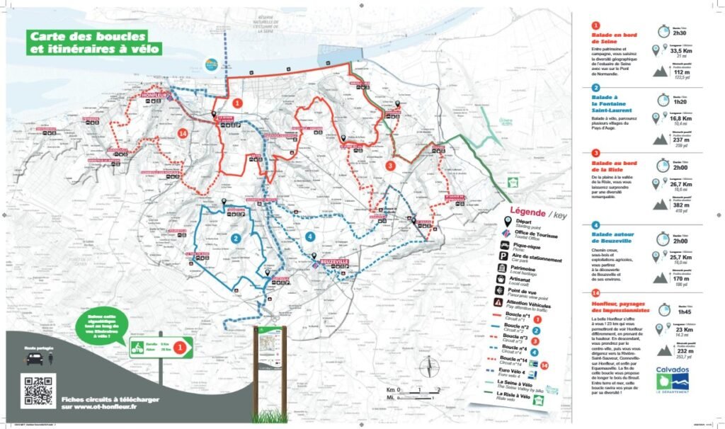 les plus beaux itineraires a velo honfleur   HonfleurTours