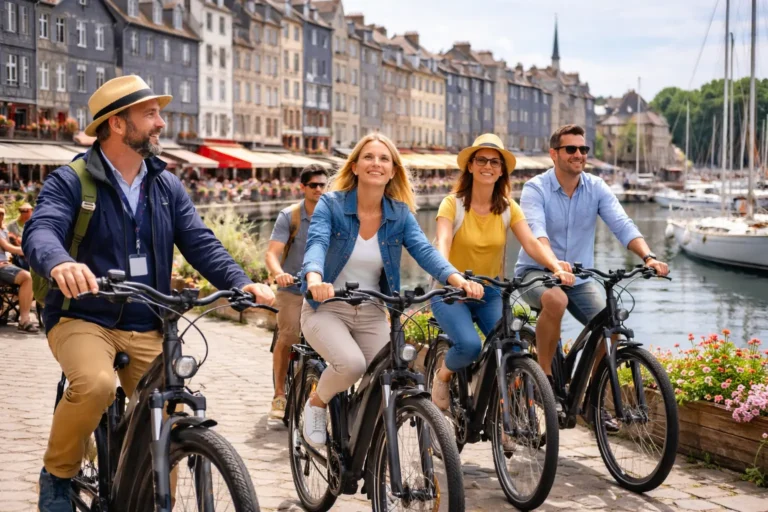 visite guidee a velo electrique honfleur 3 heures tour normandie   HonfleurTours